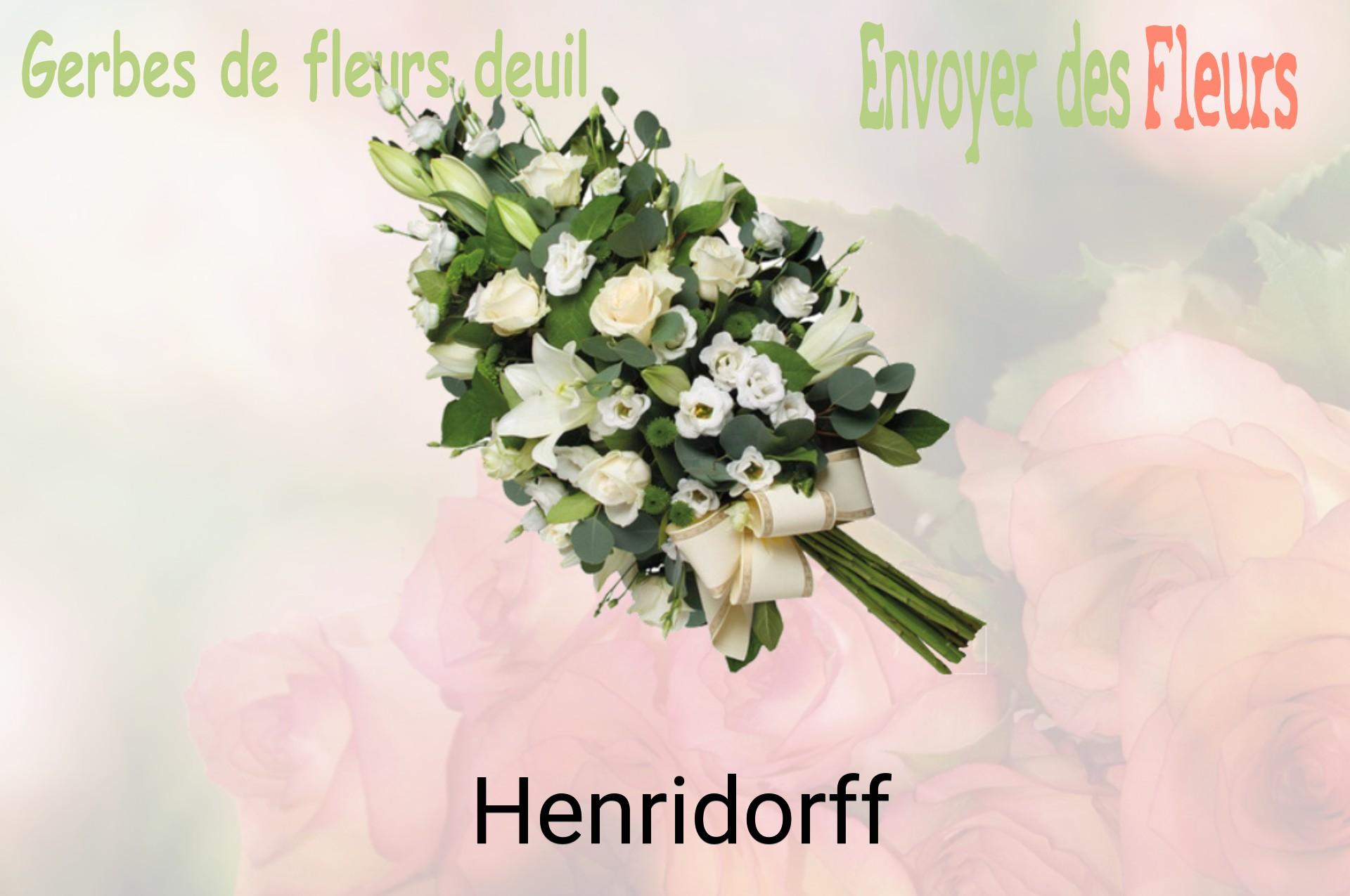 Gerbe de fleurs de deuil livrée à Henridorff